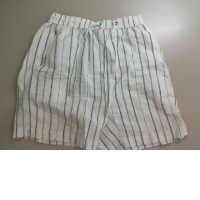 Men's white striped shorts Men's white striped shorts