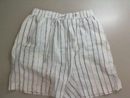 Men's white striped shorts