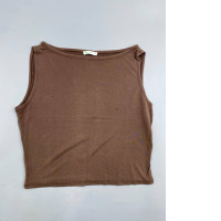 Brown sleeveless crop top Brown sleeveless crop top