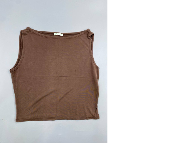 Brown sleeveless crop top Brown sleeveless crop top