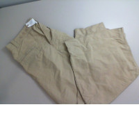 Beige wide-leg trousers