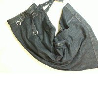 Black denim skirt