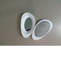 Hair comb with mirror
