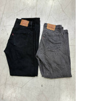 Set of 2 Levi's 501 Original Fit black jeans. Levi's 505 vintage straight leg black jeans.