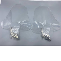set of 2 Clear visor with mounting bracket.