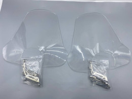 set of 2 Clear visor with mounting bracket.
