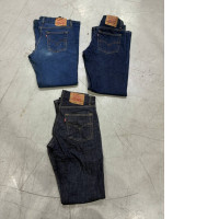 Set of 3  classic Levi's 501 Original Straight Jeans, jeans are Levi's 511 Slim Fit Men's Blue Jeans, Levi's 501 Original Fit men's jeans