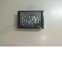 Wooden box with an elephant