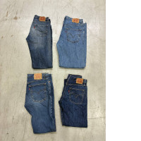 Set of 4 Levi's 501, 505, and 550 classic straight-leg jeans.