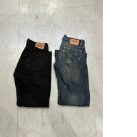 Set of 2 Levi's 505 straight-leg jeans; Levi's 501 black jeans, the iconic straight-leg style.