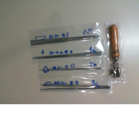 Woodworking set, handle + 6 attachments