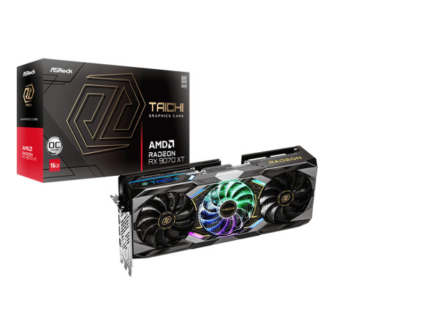 VGA ASROCK AMD RADEON RX 9070 XT TAICHI 16GB OC - 16GB GDDR6 (RX9070XT TC 16GO) VGA ASROCK AMD RADEON RX 9070 XT TAICHI 16GB OC - 16GB GDDR6 (RX9070XT TC 16GO)