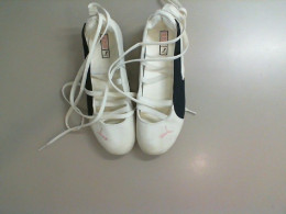 White women's shoes with laces