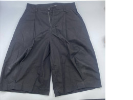 Black three-quarter length denim shorts