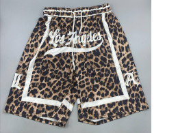 Leopard print three-quarter pants