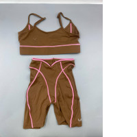 Women's Solid Backless Tracksuit Set, Spaghetti Strap Cami