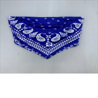 Blue strapless top for women