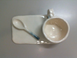 Ceramic set, large stand + mug + spoon