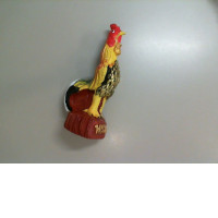 Ceramic rooster figurine