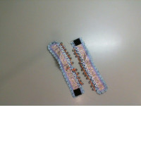 Set of 2 fabric hand decorations with bells Set of 2 fabric hand decorations with bells