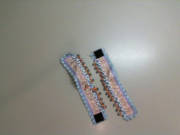 Set of 2 fabric hand decorations with bells