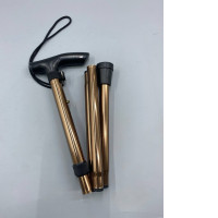 Folding aluminum walking cane
