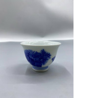 Chinese blue and white porcelain tea bowl,