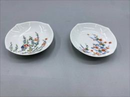 Set of 2 An antique Japanese porcelain plate, believed to be of Kutani porcelain, featuring intricately hand-painted floral patterns. Set of 2 An antique Japanese porcelain plate, believed to be of Kutani porcelain, featuring intricately hand-painted floral patterns.