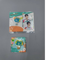 Set of 2 badges + bonus K pop card