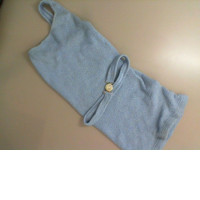 Blue top with elastic waistband