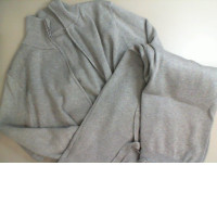 Gray women's tracksuit, jacket and pants