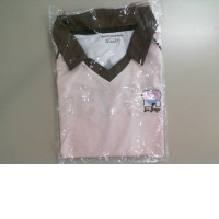 Women's pink polo shirt