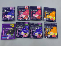 Set of 8 G'nite gummies are available in Kyoho grape, peach, mangosteen, and strawberry flavors. Set of 8 G'nite gummies are available in Kyoho grape, peach, mangosteen, and strawberry flavors.