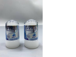 Set of 2  Grace brand Alum Stone natural deodorant mineral stick, often formulated with Vitamin C&E. 
