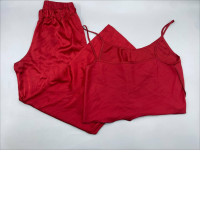 Women's red spaghetti strap nightgown