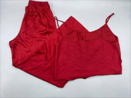 Women's red spaghetti strap nightgown