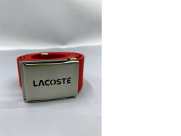 Lacoste men's belt, red.