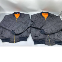 Set of 2 The Rothco MA-1 bomber jacket is a reversible bomber jacket with a black outer layer. 