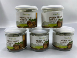 set of 5 pieces Thailand brand MoonFarms, monk fruit powder for making a drink , a dietary supplement  powder, 50 g.