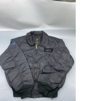 The Alpha Industries CWU 45/P pilot jacket is a durable, military-style jacket made from nylon on the outside.