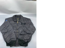 The Alpha Industries CWU 45/P pilot jacket is a durable, military-style jacket made from nylon on the outside.