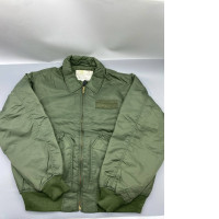 vintage Alpha Industries CWU 45/P military flyer's cold-weather bomber jacket in sage green. 