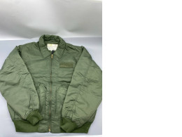vintage Alpha Industries CWU 45/P military flyer's cold-weather bomber jacket in sage green. vintage Alpha Industries CWU 45/P military flyer's cold-weather bomber jacket in sage green.