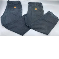 Set of 2 Men's loose-fitting tacking work trousers, Carhartt brand, model B11.
