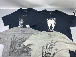 Set of 4 Vintage black t-shirt with band logo. Set of 4 Vintage black t-shirt with band logo.