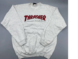 grey Thrasher Magazine logo crewneck sweatshirt. 