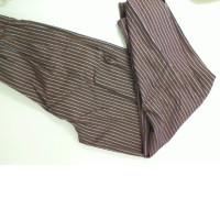Women's brown striped trousers