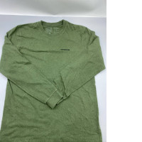 Patagonia Men's Long-Sleeved P-6 Logo Responsibili-Tee in a green colorway. 
