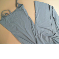 Gray long dress with straps