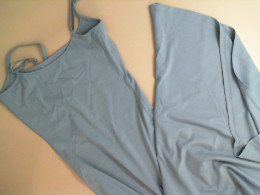 Gray long dress with straps
